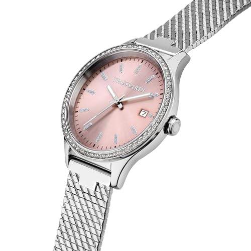 Trussardi Orologio Donna, Tempo, Data, Analogico, Cinturino In Acciaio, Collezione City Life - R2453170506 - 5