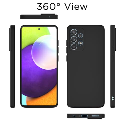 Image of Outlouders Back Cover for Samsung Galaxy A52 / A52s 5G | Camera Protection | Durable Soft Matte Silicone Bumper Case (Black)
