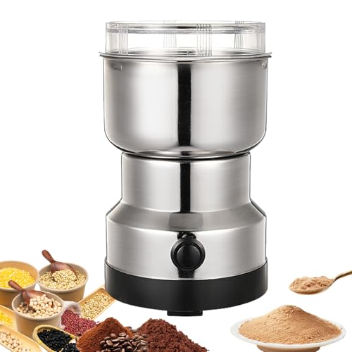 Macinaspezie, Macinaspezie Elettrico Compatto Con Funzionamento Con Un Clic, Acciaio Inossidabile, Automatico Per Fagioli, Noci, Spezie small