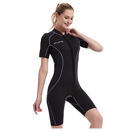 IFLOVE Damen Neoprenanzug 3 mm Ganzkörper Tauchanzug Shorty Nassanzüge Neopren Tauchen Surfen Schnorcheln