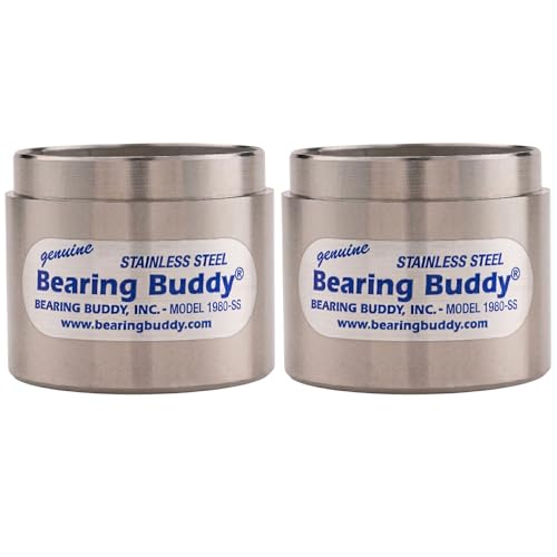 Bearing Buddy 1980-SS - USA-Made Stainless Steel Wheel Bearing Protectors - Trailer Hub Dust Cap Replacement for Boats, ATVs, Utility Trailers & More - Only Fits Hubs with a 1.980 Inside Diameter