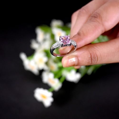 Image of Square Stone Ring for Women & Girls | Alloy Stone | Gemstone Jewelry for Engagement, Wedding, Party | Gift for Anniversary, Birthday & Special Occasions