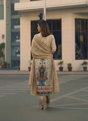 Image of ANNI Designer Women Rayon Viscose Printed Straight Kurta with Palazzo and Dupatta | Three Piece Ethnic Kurta Palazzo Set for Women | Indian Traditional Dress