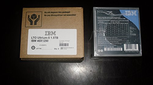 Image of IBM 10 Pack LTO-5 Ultrium Tape 1.5TB / 3TB, Part # 46X1290-10PK