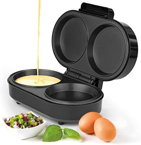 Progress EK4213PH Go Healthy XL Duo Omelette Maker, Multifunctional Breakfast, Pasties, Fried Eggs, Cakes, Pancakes, Meats and Burgers, Non-Stick, Cool Touch Handles, No Flipping Required, 850 W