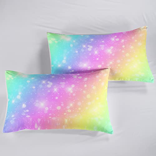 Bailipromise Rainbow Sheets Colorful Abstract Printed Sheet Set For Girls 4 Pieces Tie Dye Pastel Watercolor Kids Bedding With Fitted Sheet Flat Sheet Pillowcases Full Size Deep Pocket Microfiber #TOP2