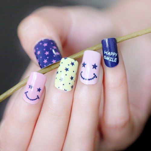 Melodi Ultra Chic Nail & French Manicure Design Sticker Glow in the Dark (Smiley Stars)