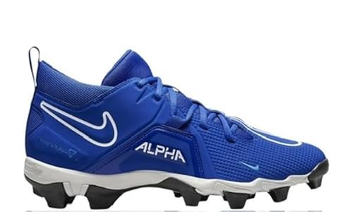Nike Alpha Menace Shark 3 Men's Mid Football Cleats Blue White Black CV0582-414 Size 11.5