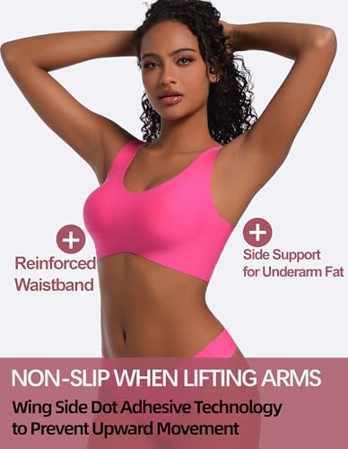Wide Strap Ladies Wireless Seamless No Underwire Sleep Bras for Older Women Full Coverage Everyday Wirefree T Shirt Bra3