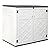 ZZM Large Outdoor Storage Shed, 48 Cu Ft Resin Versatile Storage Cabinet for Patio Accessories, Trash Cans & Garden Tools, Durable Horizontal Storage Box with Lockable Lid (White)