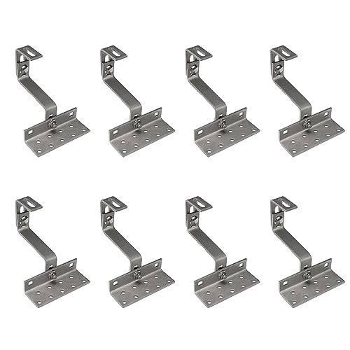 8X Dachhaken 3-fach verstellbar Edelstahl PV Photovoltaik Solar Montage Solarpanel Dachhalterung Dachhalter Solar Solarmodul befestigung set Dach Halterung Dachhacken Haken roof hook 115mm