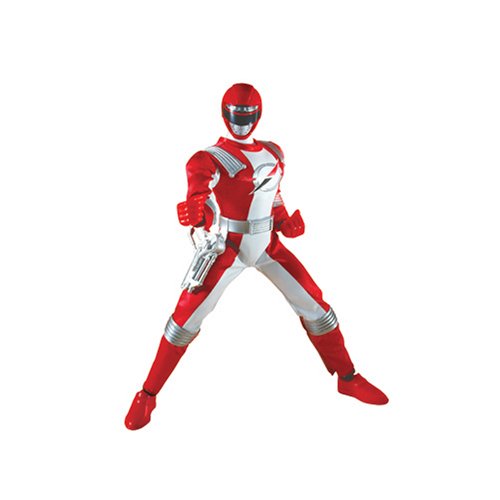 Figurine Power Rangers Opération Overdrive - Moto Et Ranger Rouge - Bandai