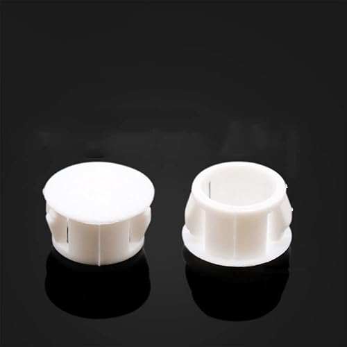 Tapones de agujero blanco de 12 pulgada, 30 tapones de plástico tipo rasante a presión en tubo de orificio de bloqueo, tapas de extremo de tubo de