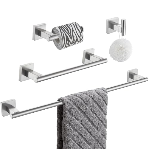Suyar Bathroom Hardware Set Brushed Nickel, 304 Stainless Steel Bathroom