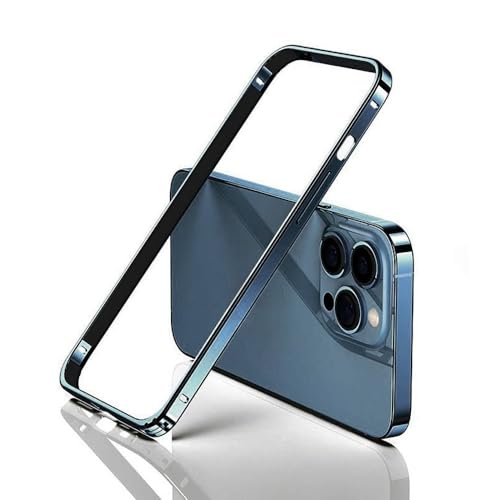 Coque aluminium iPhone 14 Pro Max et 16 Plus en métal léger bleu