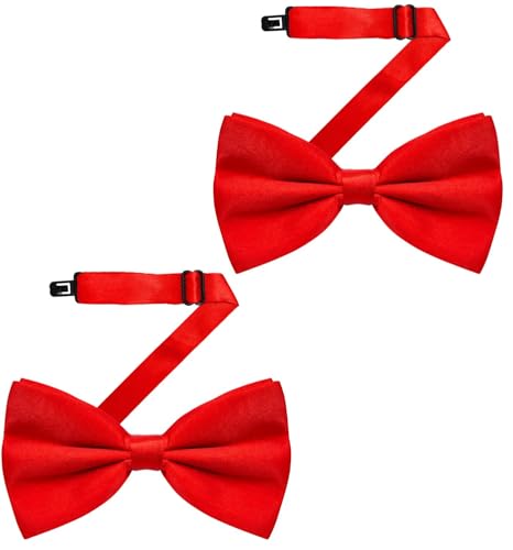 Image of MDSTYLE Bow Ties for Men Pre-Tied Adjustable - Classic Men's Bow Tie - Tuxedo Wedding Formal Bowtie Solid Color Bowties