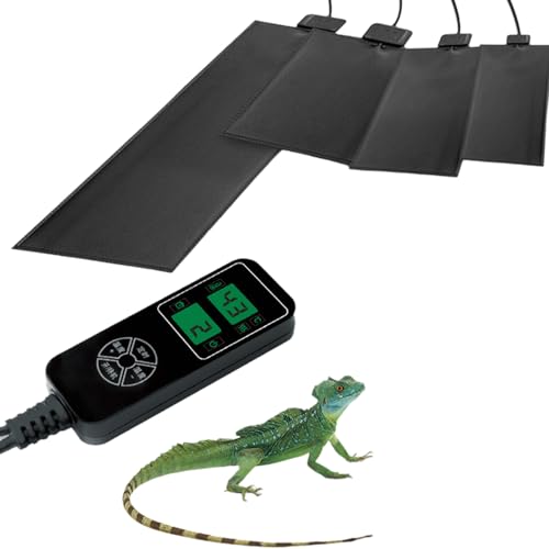 Alfombrilla de calefacción para reptiles, temperatura ajustable debajo del tanque para tortugas