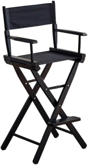 Queeninget 折りたたみ式ディレクターズチェア 木製ハイスツール コンパクトステップスツール 75cm チューブチェア メイ