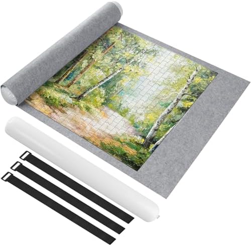 Ainiv Puzzlematte, Puzzle Matte Roll, Tragbare Puzzles Mat, Jigsaw Mat | Puzzleunterlage Puzzlematte, Teppich für bis zu 1500 Teile, Praktisches Zubehör zur Aufbewahrung von Puzzle