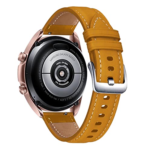 Bracelet en cuir jaune pour illuminer votre Samsung Galaxy Watch au quotidien