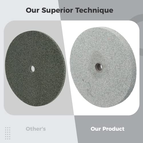 6" 60 Grit Silicon Carbide Bench Grinder Wheel For 1/2" Arbor (1 Pack, 2/3" Thickness) #TOP3
