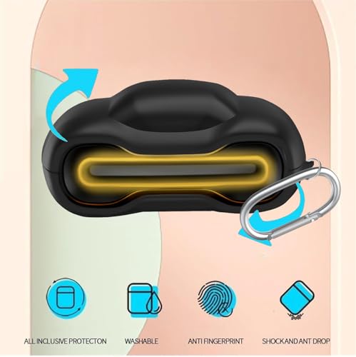 Image of WELCROS Soft Silicone Case Cover Compatible for GoBoult Audio UFO | GoBoult Astra | GoBoult Mustang Torq (Black)