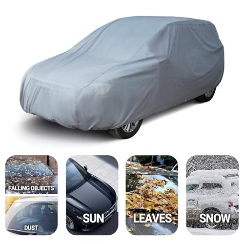 Image of Season Guard Sedan 175 inch Hatchback Cover, Dustproof Light Indoor & Outdoor | Breathable polypropylene layer, fits Hatchback up to 175 inch, includes storage bag & antenna patch, elastic hem for secure fit