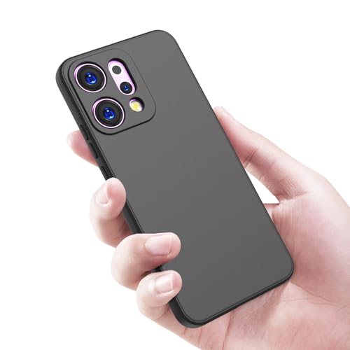 Image of Kapa Matte Protective Lens Flexible Back Cover for Oppo Reno 14 5G | Slim Silicone with Soft Lining Shockproof Full Body Bumper Case (Black)