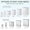 TICONN Outdoor Electrical Box Waterproof, Junction Box IP67 ABS Plastic Enclosure with Hinged Cover with Mounting Plate, Wall Brackets, Cable Glands (Off-White, 5.9x3.9x2.8)