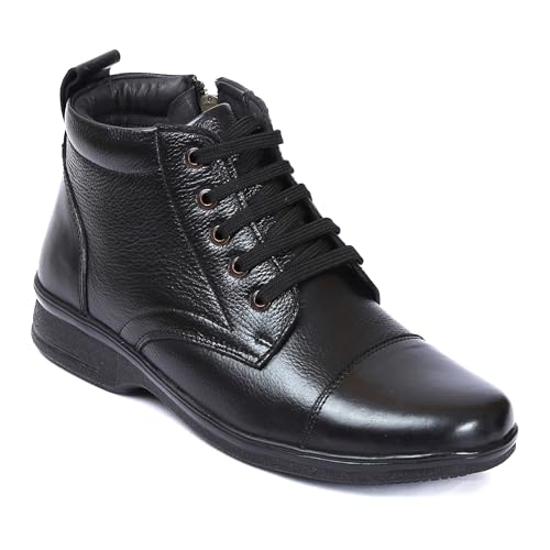 Zoom Shoes A1165 Men's Genuine Leather High Ankle Boots | Stylish...