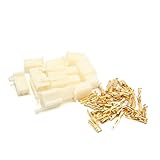 uxcell 5 Sets 4-pin 2.8mm Connector Terminals Electric Male to Female Plugs