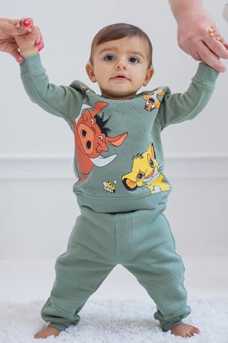 Image of Disney Christmas Fleece Sweatshirt and Pants Outfit Set Newborn to Big Kid Sizes (Newborn - 10-12)