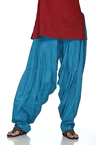 Selection Patiala Salwar, Harem Pants, Yoga Pilates Pants 100% Cotton Free Style (Sky Blue)