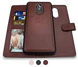 Shileds Up LG Stylo 4 Wallet Case, LG Stylo 4 Plus Case, LG Q Stylus Case, [Detachable] Slim Magnetic Case, Card/Cash Slots, [Vegan Leather] Cover for LG Stylo 4 Plus -Brown