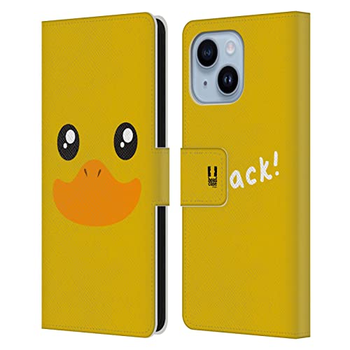 Étui portefeuille en cuir iPhone 14 Plus Head Case Designs Canard