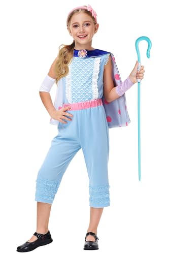 Deerose Blue Clothing Set Bo Story Miss Peep Halloween Shirt and Pants Clothes 5-6 Years