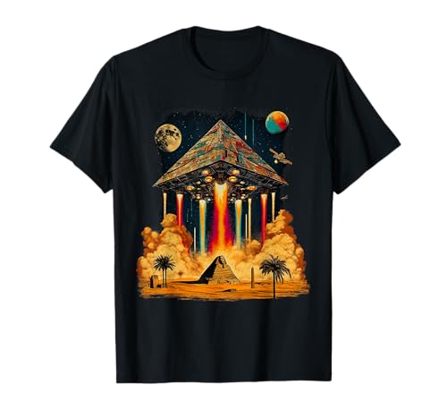 UFO Antiguo Alien Pirámide Nave Espacial Astronauta Camiseta Camiseta