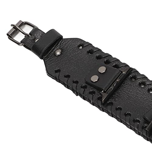 Pulseira de relógio vintage de couro resistente a arranhões universal para bandas de smartwatch, sma