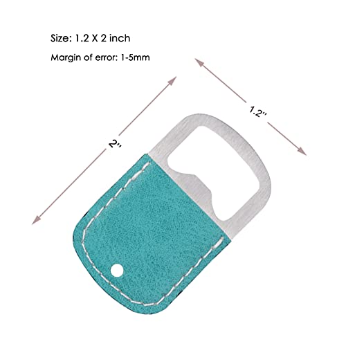 Imprintfavor Stainless Steel Flat Bottle Opener 12 Pack 2'' Sturdy Bartender Bottle Opener Rubber Sealed Solid Bar Key Durable Short-Neck Color Bottle Opener (3.2*5.2Cm) #TOP1