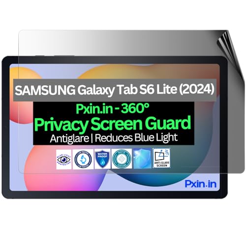 Image of Pxin Tablet Privacy Screen Guard compatible with SAMSUNG Galaxy Tab S6 Lite (2024) | Anti Glare | Reduces blue light | 360 degree anti-spy | Eye Protection