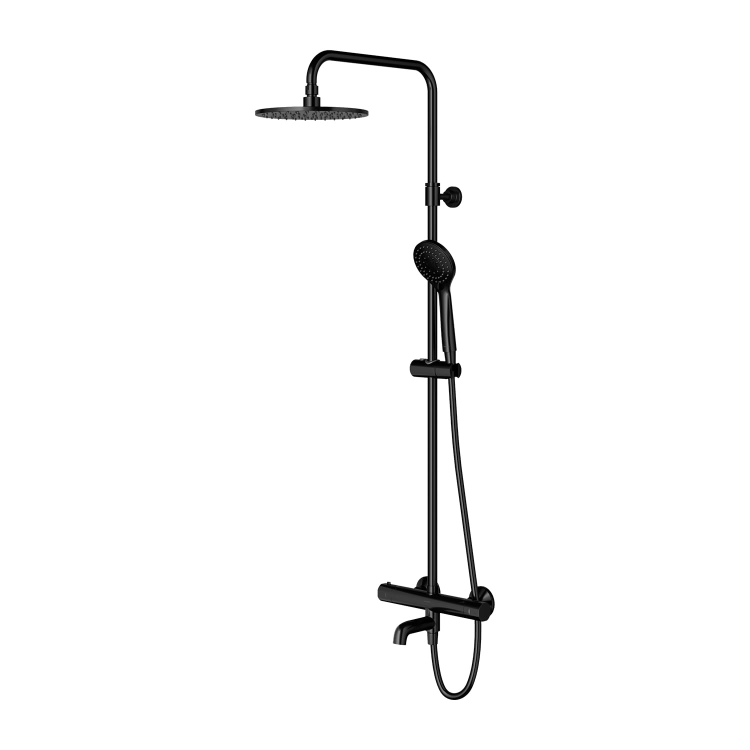 Omnires Y1234ALBL, Sistema termostático de bañera de superficie Y, Black mat
