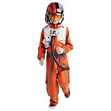 STAR WARS Poe Dameron Costume for Boys, Size 9/10 Orange