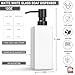 GMISUN White Soap Dispenser, Bathroom Hand Soap Dispenser, Glass Dispenser with Stainless Steel Pump, Kitchen Hand and Dish Soap Dispensers, 12 fl oz/350ml Liquid Refillable Soap and Lotion Bottle