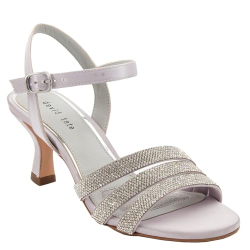 David Tate Womens Trio Embellished Ankle Strap Heels