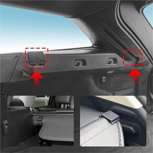 Cubierta de carga maletero retráctil Volvo V60 para ocultar maletas y compras 6