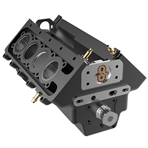 Image of MAYS 8 Cylinder Engine Kit Mini V8 Model, TOYAN HOWIN FS-V800 1 /10 Four-Stroke Water-Cooled Nitro Model for RC Car Boat Physics Science DIY Toy Kids & Adults - Version, 12.34 x 3.2 x 12.73cm