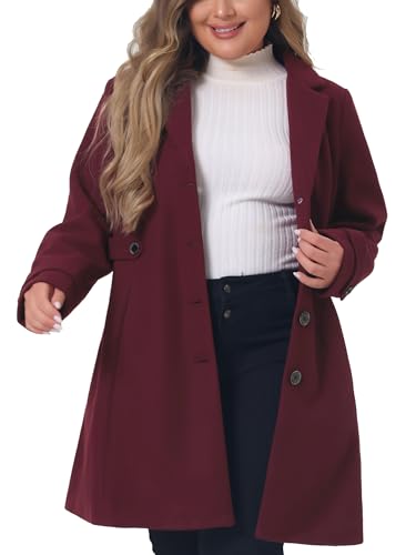 Amazon.com: Agnes Orinda Plus Size Coat for Women Single Breasted