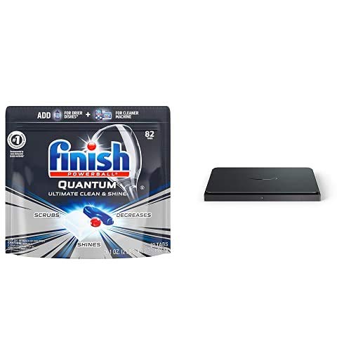 Finish - Quantum - 82ct - Dishwasher Detergent - Powerball - Dishwashing Tablets + Amazon Dash Smart