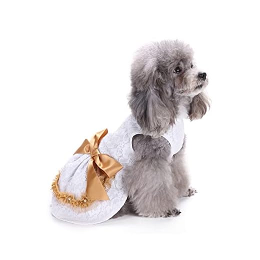 PETCUTE Vestido de Perro para Mascotas, Falda de Cachorro Ropa de Perro Vestidos de Princesa Tutú Vestido de Boda para Niña de Perro Pequeño,Vestido para Perros,Vestido de Novia Perro