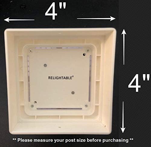 Miniatura 5 de RELIGHTABLE NegroMarrónPlataBlanco 4 x 4 Solar Post Deck Cap Fence Light PVC Vinilo (plateado, 4 unidades)
